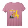 Kinder 4. Geburtstag Bagger T-Shirt für Jungen - Lustiges Geburtstagsoutfit mit Zahl Vier & Baggermotiv, ideales Geschenk für kleine Baggerfahrer