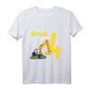 Kinder 4. Geburtstag Bagger T-Shirt für Jungen - Lustiges Geburtstagsoutfit mit Zahl Vier & Baggermotiv, ideales Geschenk für kleine Baggerfahrer