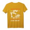 Herren Bagger Opa Tiefbauer Großvater Baustelle T-Shirt - Lustige Geschenkidee für Baggerfahrer & Bauarbeiter
