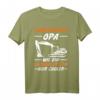 Herren Bagger Opa Tiefbauer Großvater Baustelle T-Shirt - Lustige Geschenkidee für Baggerfahrer & Bauarbeiter