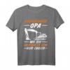 Herren Bagger Opa Tiefbauer Großvater Baustelle T-Shirt - Lustige Geschenkidee für Baggerfahrer & Bauarbeiter