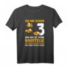 3. Geburtstag Baustelle Shirt für Kinder  Lustiges Baggerfahrer T-Shirt mit Spruch für Jungen und Mädchen