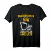 Bagger Opa Bauarbeiter T-Shirt  Cooles Motiv für Bauarbeiter, Baggerfahrer & Baustellenprofis