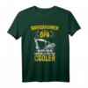 Bagger Opa Bauarbeiter T-Shirt  Cooles Motiv für Bauarbeiter, Baggerfahrer & Baustellenprofis
