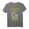 Bagger Opa Bauarbeiter T-Shirt  Cooles Motiv für Bauarbeiter, Baggerfahrer & Baustellenprofis