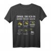 Baggerfahrer Dinge die ich in meiner Freizeit mache Bagger T-Shirt - Lustiges Geschenk für Bauarbeiter, Hobby-Baggerfahrer & Baustellenprofis