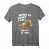 Baggerfahrer Baggerführer Bauarbeiter Straßenbau Radlader T-Shirt  Perfektes Geschenk für Baustellenfans und Kinder zum Geburtstag