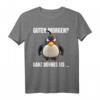 Guten Morgen? Ganz dünnes Eis! Lustiges Pinguin T-Shirt mit ironischem Spruch für Morgenmuffel, Schichtarbeiter & Teenager