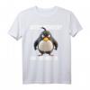 Guten Morgen? Ganz dünnes Eis! Lustiges Pinguin T-Shirt mit ironischem Spruch für Morgenmuffel, Schichtarbeiter & Teenager
