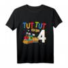 Kinder 4. Geburtstag Eisenbahn Zug T-Shirt für Jungen - Lustiges Geschenk mit Lokomotiv-Design und Spruch 'Tut Tut Ich Bin 4' für Geburtstag & Kindergarten
