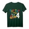 Kinder 4. Geburtstag Eisenbahn Zug T-Shirt für Jungen - Lustiges Geschenk mit Lokomotiv-Design und Spruch 'Tut Tut Ich Bin 4' für Geburtstag & Kindergarten