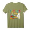 Kinder 4. Geburtstag Eisenbahn Zug T-Shirt für Jungen - Lustiges Geschenk mit Lokomotiv-Design und Spruch 'Tut Tut Ich Bin 4' für Geburtstag & Kindergarten