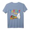 Kinder 4. Geburtstag Eisenbahn Zug T-Shirt für Jungen - Lustiges Geschenk mit Lokomotiv-Design und Spruch 'Tut Tut Ich Bin 4' für Geburtstag & Kindergarten