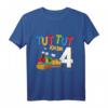 Kinder 4. Geburtstag Eisenbahn Zug T-Shirt für Jungen - Lustiges Geschenk mit Lokomotiv-Design und Spruch 'Tut Tut Ich Bin 4' für Geburtstag & Kindergarten