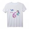 Kinder 6. Geburtstag Meerjungfrau T-Shirt - Niedliches Geburtstagsshirt für Mädchen, Perfekt für 6-Jährige Meerjungfrauen Fans
