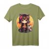 Kawaii Anime-Mädchen mit Katze T-Shirt - Perfektes Otaku-Geschenk für Teenager und Frauen, Japanisches Manga-Design