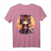 Kawaii Anime-Mädchen mit Katze T-Shirt - Perfektes Otaku-Geschenk für Teenager und Frauen, Japanisches Manga-Design