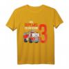 Kinder 3. Geburtstag Feuerwehr T-Shirt - Feuerwehrauto Design mit Spruch 'Aus dem Weg ich bin schon 3' für kleine Feuerwehrmänner