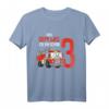 Kinder 3. Geburtstag Feuerwehr T-Shirt - Feuerwehrauto Design mit Spruch 'Aus dem Weg ich bin schon 3' für kleine Feuerwehrmänner