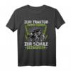 Zum Traktor Fahren Geboren Zur Schule Gezwungen T-Shirt  Lustiges Kinder T-Shirt für kleine Traktorfahrer, Bauernhof und Landwirtschaft Fans