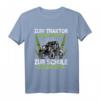 Zum Traktor Fahren Geboren Zur Schule Gezwungen T-Shirt  Lustiges Kinder T-Shirt für kleine Traktorfahrer, Bauernhof und Landwirtschaft Fans