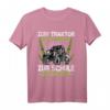 Zum Traktor Fahren Geboren Zur Schule Gezwungen T-Shirt  Lustiges Kinder T-Shirt für kleine Traktorfahrer, Bauernhof und Landwirtschaft Fans