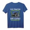 Zum Traktor Fahren Geboren Zur Schule Gezwungen T-Shirt  Lustiges Kinder T-Shirt für kleine Traktorfahrer, Bauernhof und Landwirtschaft Fans