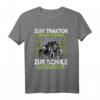 Zum Traktor Fahren Geboren Zur Schule Gezwungen T-Shirt  Lustiges Kinder T-Shirt für kleine Traktorfahrer, Bauernhof und Landwirtschaft Fans