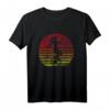 Retro Einrad Mädchen Silhouette T-Shirt  Stylisches Damen-Shirt für Einradfahrerinnen & Fahrradliebhaberinnen