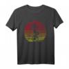 Retro Einrad Mädchen Silhouette T-Shirt  Stylisches Damen-Shirt für Einradfahrerinnen & Fahrradliebhaberinnen