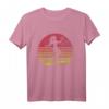 Retro Einrad Mädchen Silhouette T-Shirt  Stylisches Damen-Shirt für Einradfahrerinnen & Fahrradliebhaberinnen