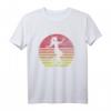 Retro Einrad Mädchen Silhouette T-Shirt  Stylisches Damen-Shirt für Einradfahrerinnen & Fahrradliebhaberinnen