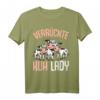 Verrückte Kuh Lady Landwirtin T-Shirt  Lustiges Geschenk für Bäuerinnen, Kuhliebhaberinnen & Frauen auf dem Bauernhof zu Weihnachten & Geburtstag