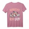 Verrückte Kuh Lady Landwirtin T-Shirt  Lustiges Geschenk für Bäuerinnen, Kuhliebhaberinnen & Frauen auf dem Bauernhof zu Weihnachten & Geburtstag