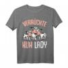 Verrückte Kuh Lady Landwirtin T-Shirt  Lustiges Geschenk für Bäuerinnen, Kuhliebhaberinnen & Frauen auf dem Bauernhof zu Weihnachten & Geburtstag
