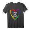 Love Is Love T-Shirt - LGBTQ+ Pride Statement für Supporter, Regenbogen Flagge & CSD Events, Geschenk für Schwule, Lesben, Bisexuelle & Transgender