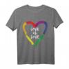 Love Is Love T-Shirt - LGBTQ+ Pride Statement für Supporter, Regenbogen Flagge & CSD Events, Geschenk für Schwule, Lesben, Bisexuelle & Transgender