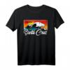 Santa Cruz California Vintage Retro T-Shirt - Surfer und Strandmotiv im 80er Style, ideales Geschenk für Surfer und Paddler