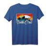 Santa Cruz California Vintage Retro T-Shirt - Surfer und Strandmotiv im 80er Style, ideales Geschenk für Surfer und Paddler