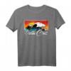Santa Cruz California Vintage Retro T-Shirt - Surfer und Strandmotiv im 80er Style, ideales Geschenk für Surfer und Paddler