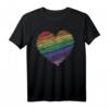 Regenbogen Farben Herz - Pride LGBT Symbol gegen Homophobie T-Shirt für Stolz, Support & Community-Identifikation
