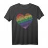 Regenbogen Farben Herz - Pride LGBT Symbol gegen Homophobie T-Shirt für Stolz, Support & Community-Identifikation