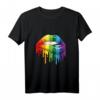 LGBT Regenbogen-Kussmund Tee  Pride Homosexuell & Transgender T-Shirt für CSD-Paraden, Unterstützung & Geschenke