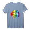 LGBT Regenbogen-Kussmund Tee  Pride Homosexuell & Transgender T-Shirt für CSD-Paraden, Unterstützung & Geschenke