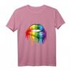LGBT Regenbogen-Kussmund Tee  Pride Homosexuell & Transgender T-Shirt für CSD-Paraden, Unterstützung & Geschenke