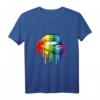LGBT Regenbogen-Kussmund Tee  Pride Homosexuell & Transgender T-Shirt für CSD-Paraden, Unterstützung & Geschenke