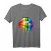 LGBT Regenbogen-Kussmund Tee  Pride Homosexuell & Transgender T-Shirt für CSD-Paraden, Unterstützung & Geschenke