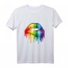 LGBT Regenbogen-Kussmund Tee  Pride Homosexuell & Transgender T-Shirt für CSD-Paraden, Unterstützung & Geschenke