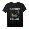 Lustiges Elektriker T-Shirt mit Ohm, Volt & Ampere - Perfektes Geschenk für Elektriker, Physik- und Technikbegeisterte zu Weihnachten & Urlaub