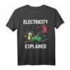 Lustiges Elektriker T-Shirt mit Ohm, Volt & Ampere - Perfektes Geschenk für Elektriker, Physik- und Technikbegeisterte zu Weihnachten & Urlaub